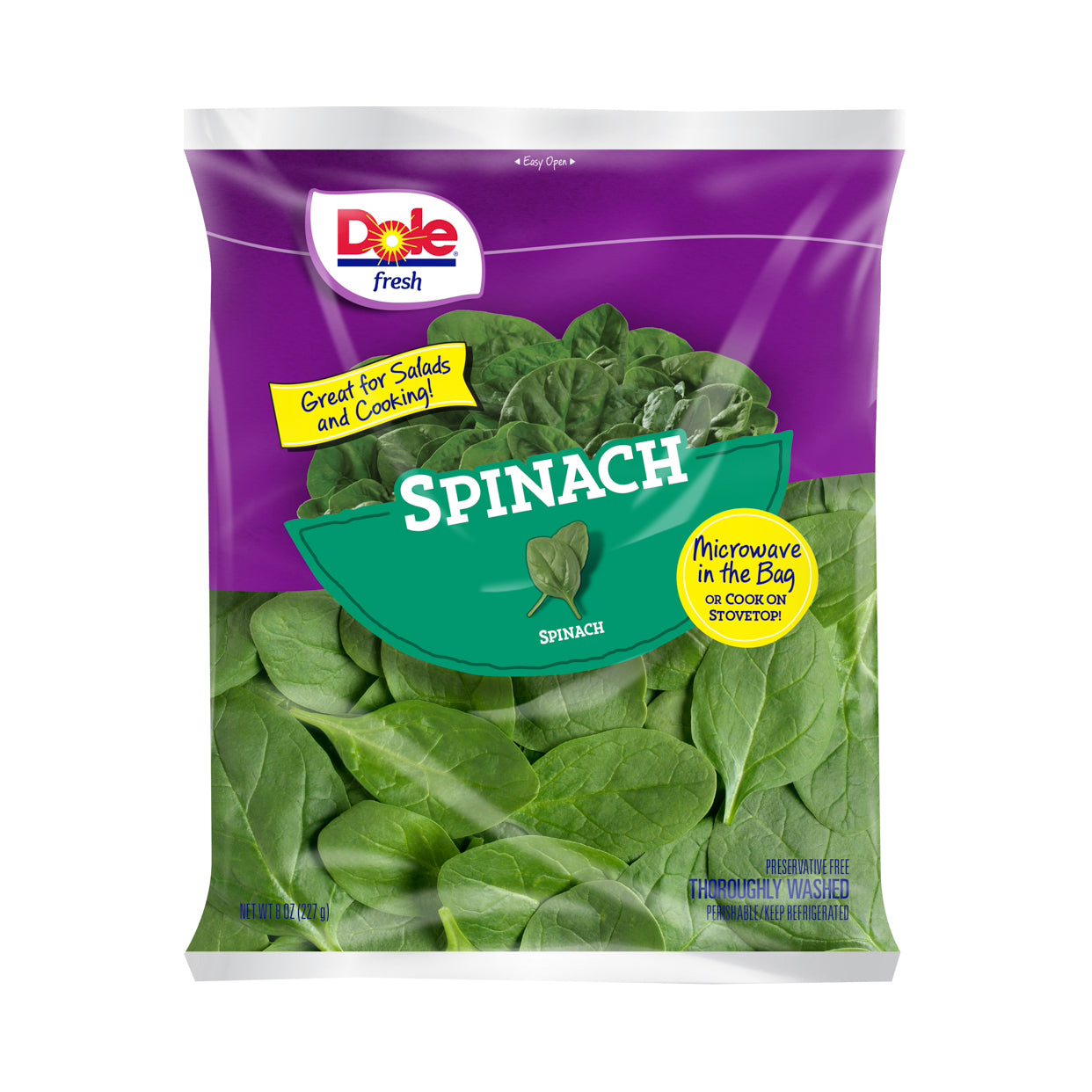 DOLE TEEN SPINACH 12/8OZ