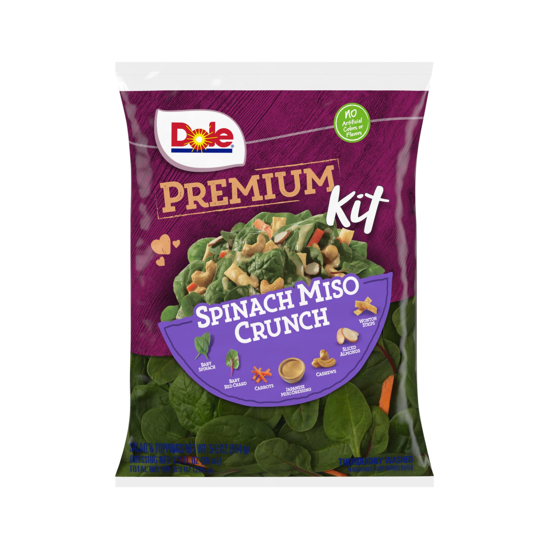 DOLE SPINACH MISO 12/8OZ